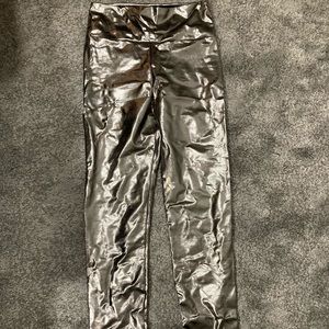 Metallic Silver Leggings